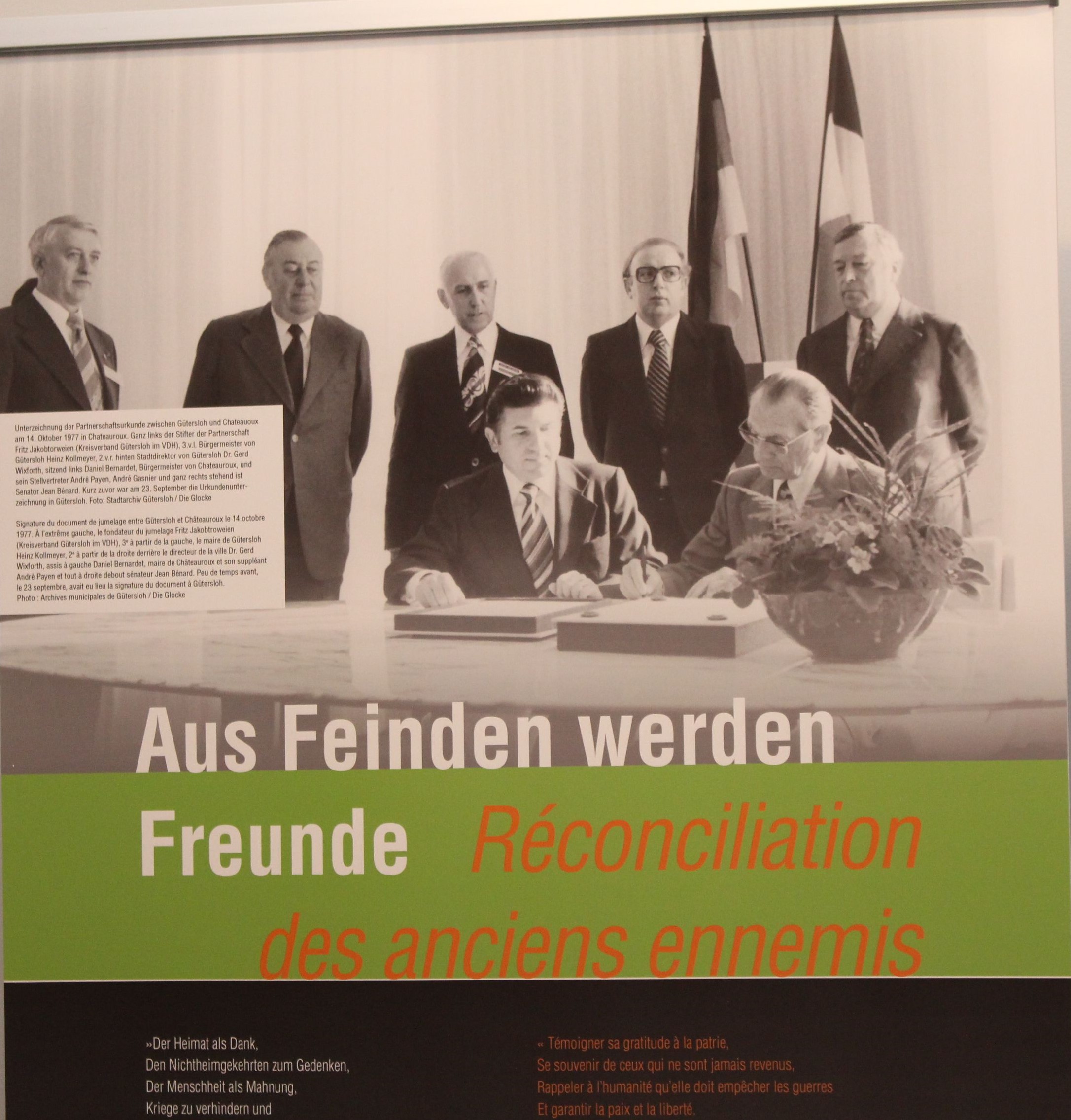 Réconciliation des anciens ennemis - Projet d'exposition