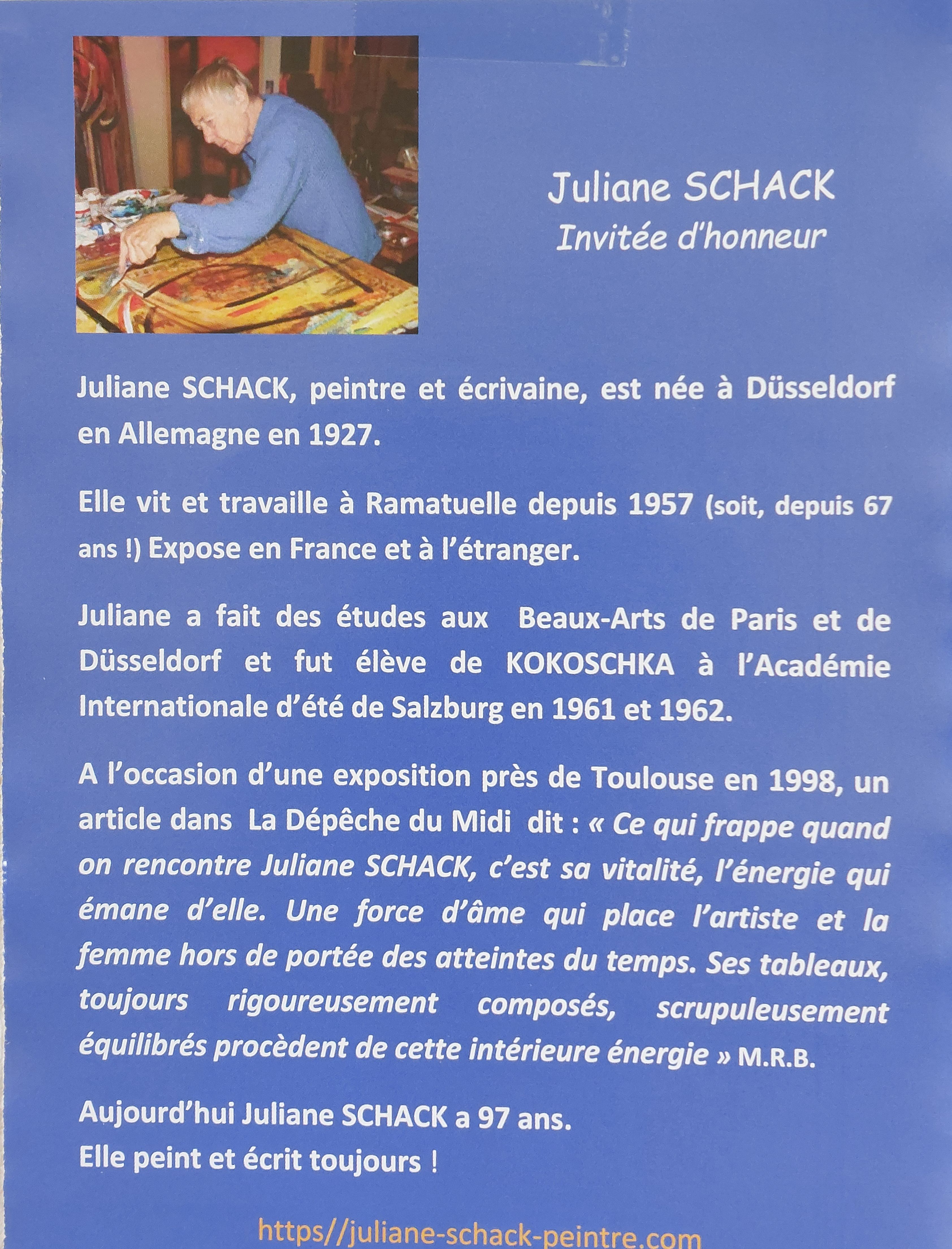 Juliane SCHACK Invitée d'honneur