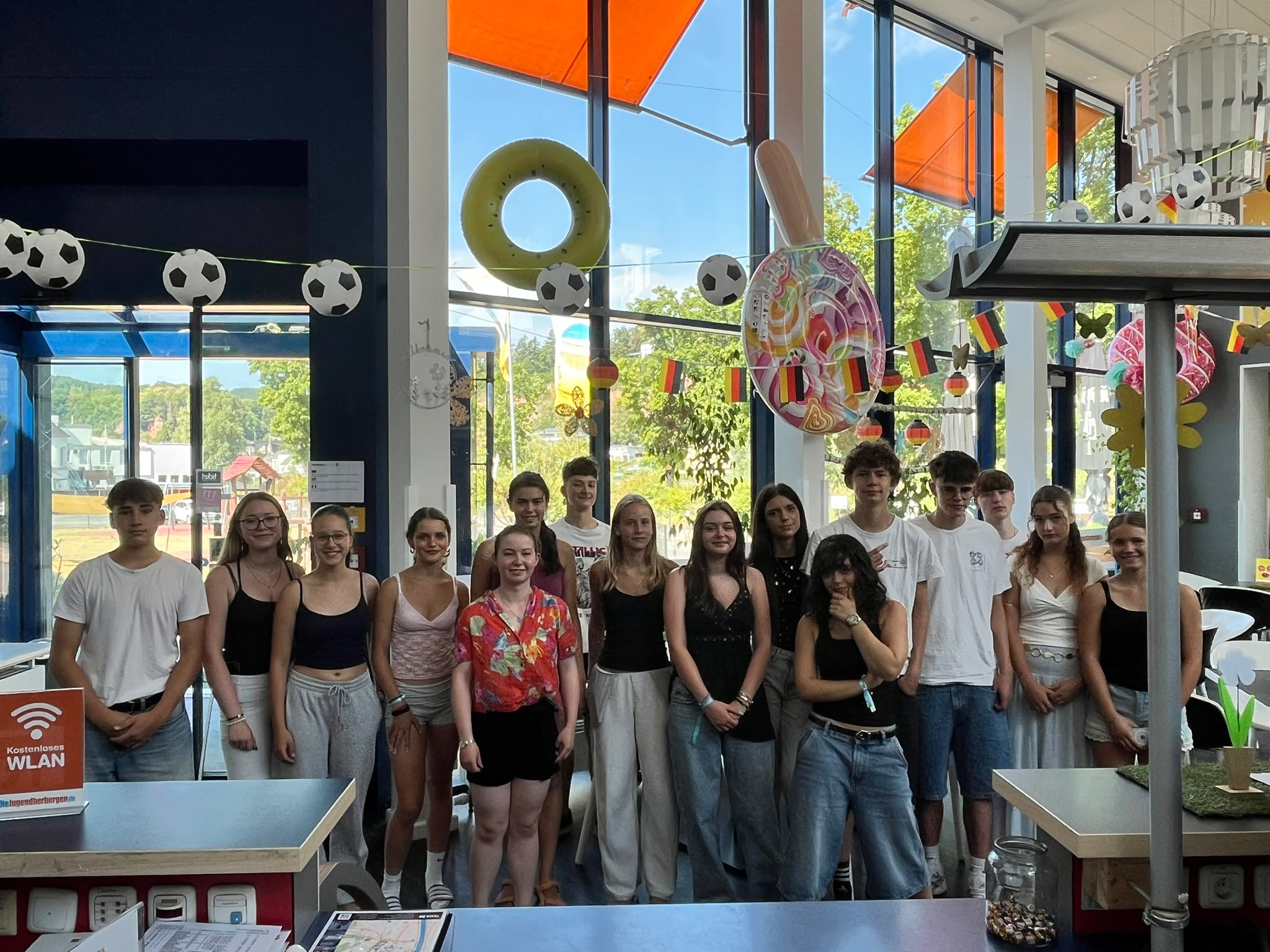 Le groupe lors de la première partie de l'échange à Trèves