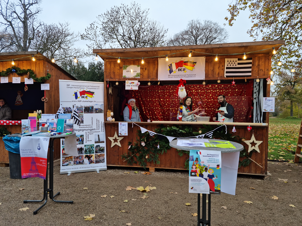 Crêperie de l'IGP sur le marché de Noël des enfants à Edingen-Neckarhausen