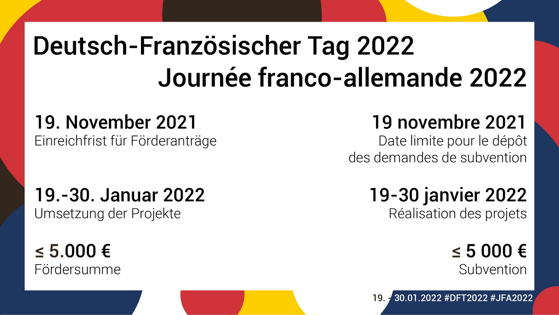 Appel à projets Journée franco-allemande 2022