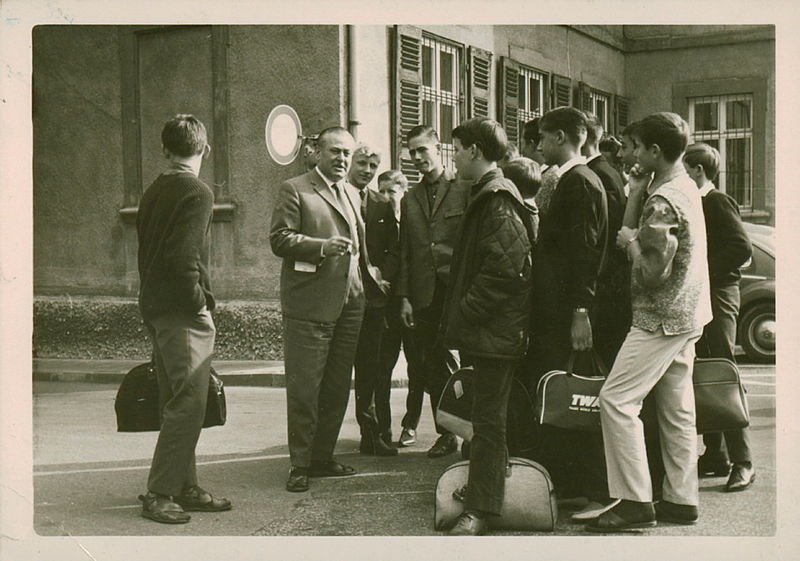 Besuch der Fußballjunioren aus Montbéliard in Ludwigsburg Anfang der 1950er-Jahre