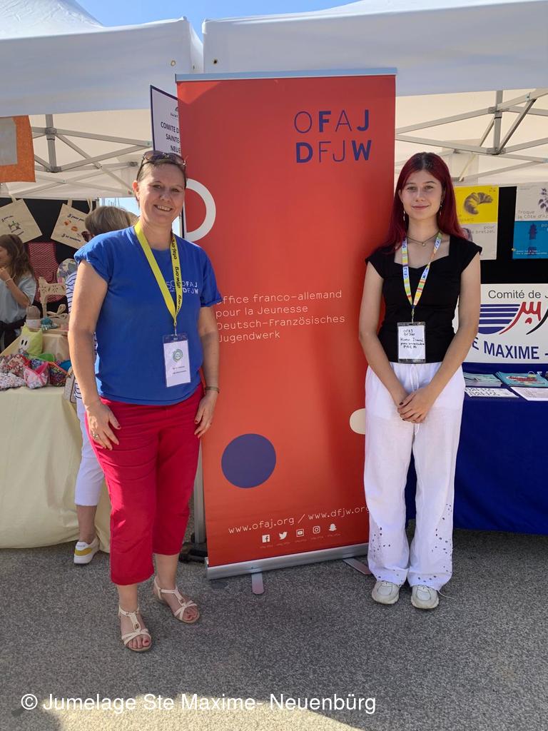 La Présidente et la Nouvelle Jeune Ambassadrice sud-est de Sainte-Maxime
