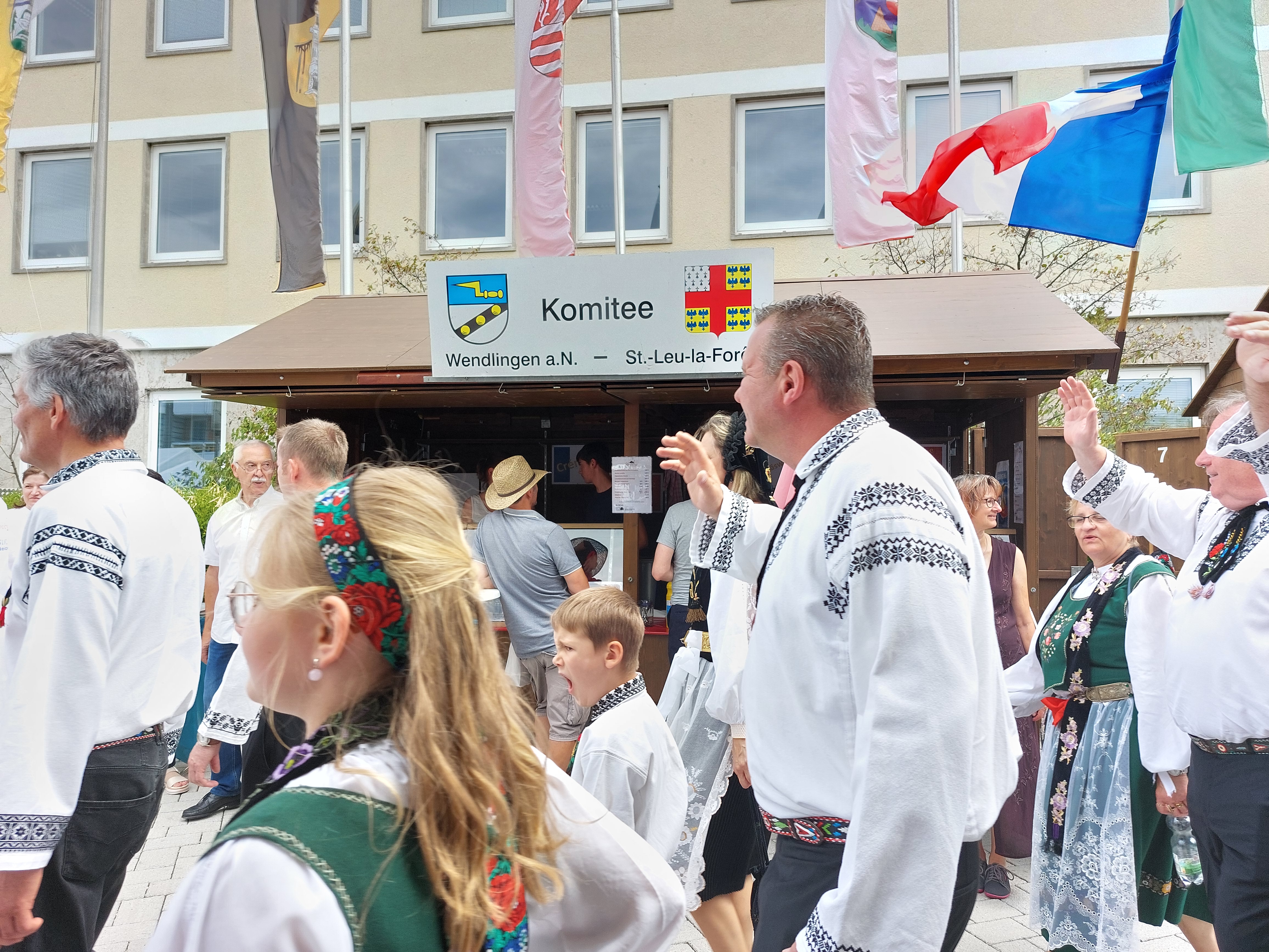 Stand du comité de jumelage à la fête de la Saint-Vincent