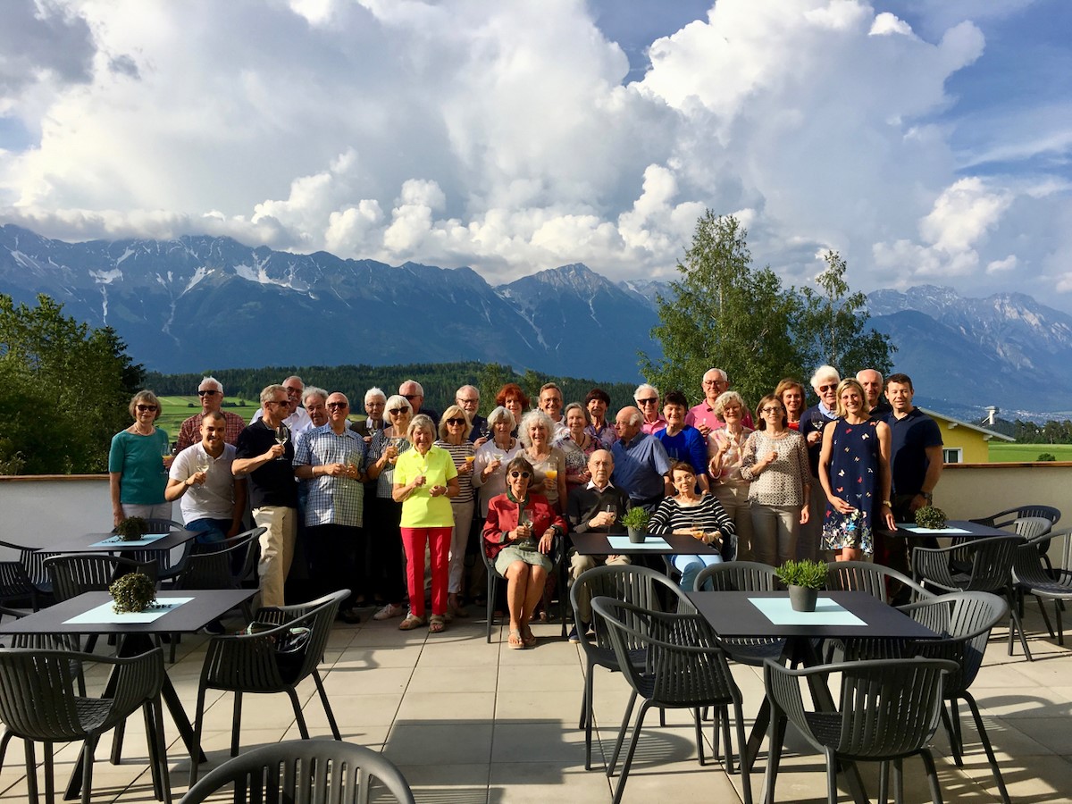 Die deutsch-französische Wandergruppe in Mutters/Tirol