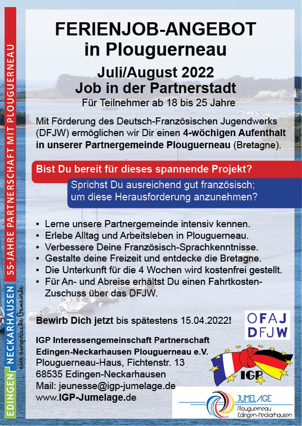 Ferienjob-Aufenthalte in Plouguerneau 2022