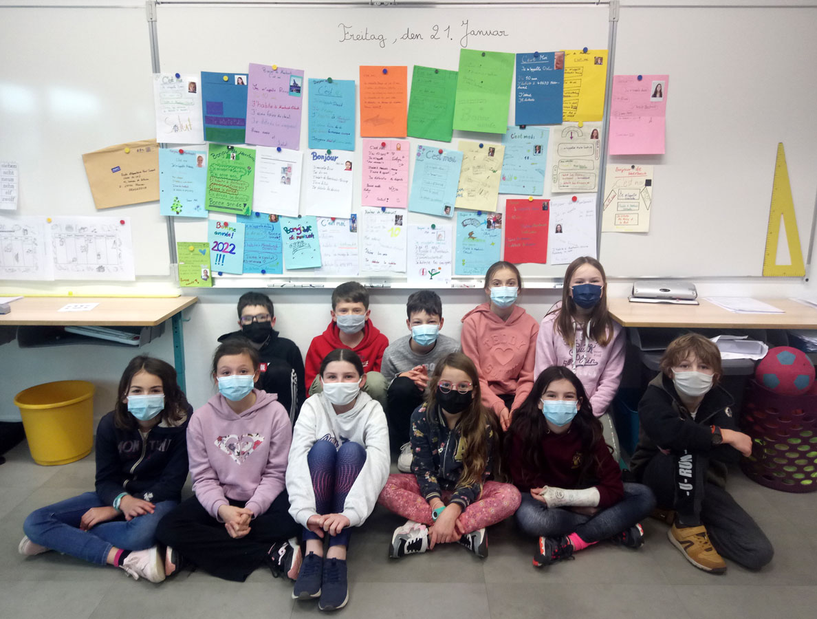 Les élèves de CM2 de l'école René Tressard de Pleuven